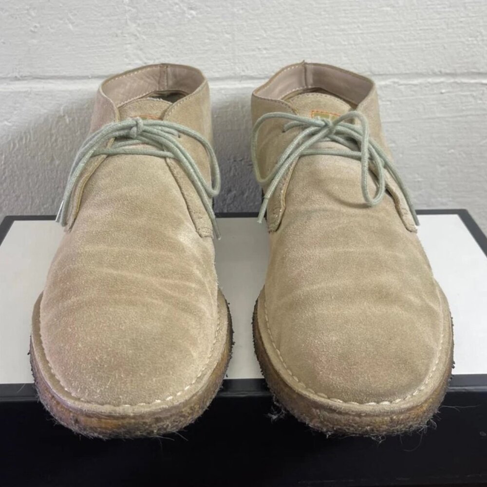 BOSS Orange Taupe Suede‎ Leather Chukka Ankle Boots Lace up Men's 43 EU/10 US